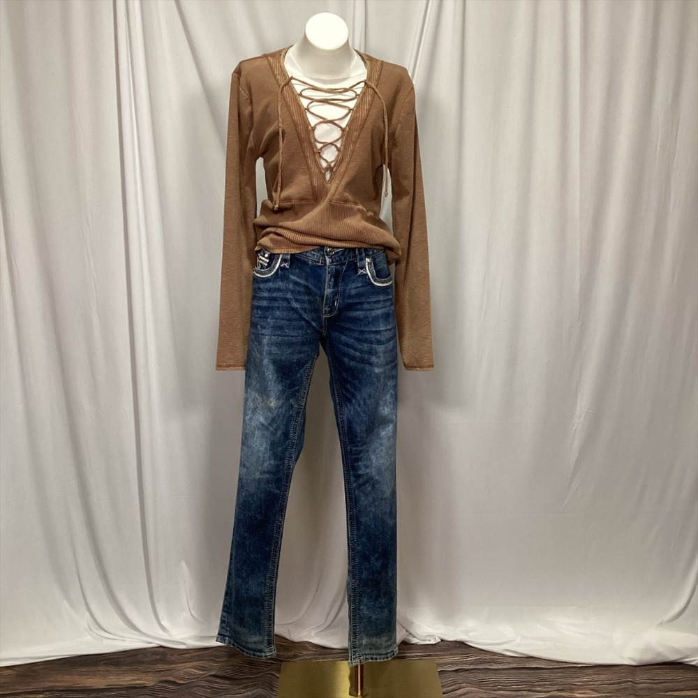 1470. Gilded Intent Rust Colored Long Sleeve Shirt NWT Size XL